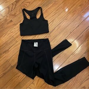 Girlfriend Collective Black Activewear Set